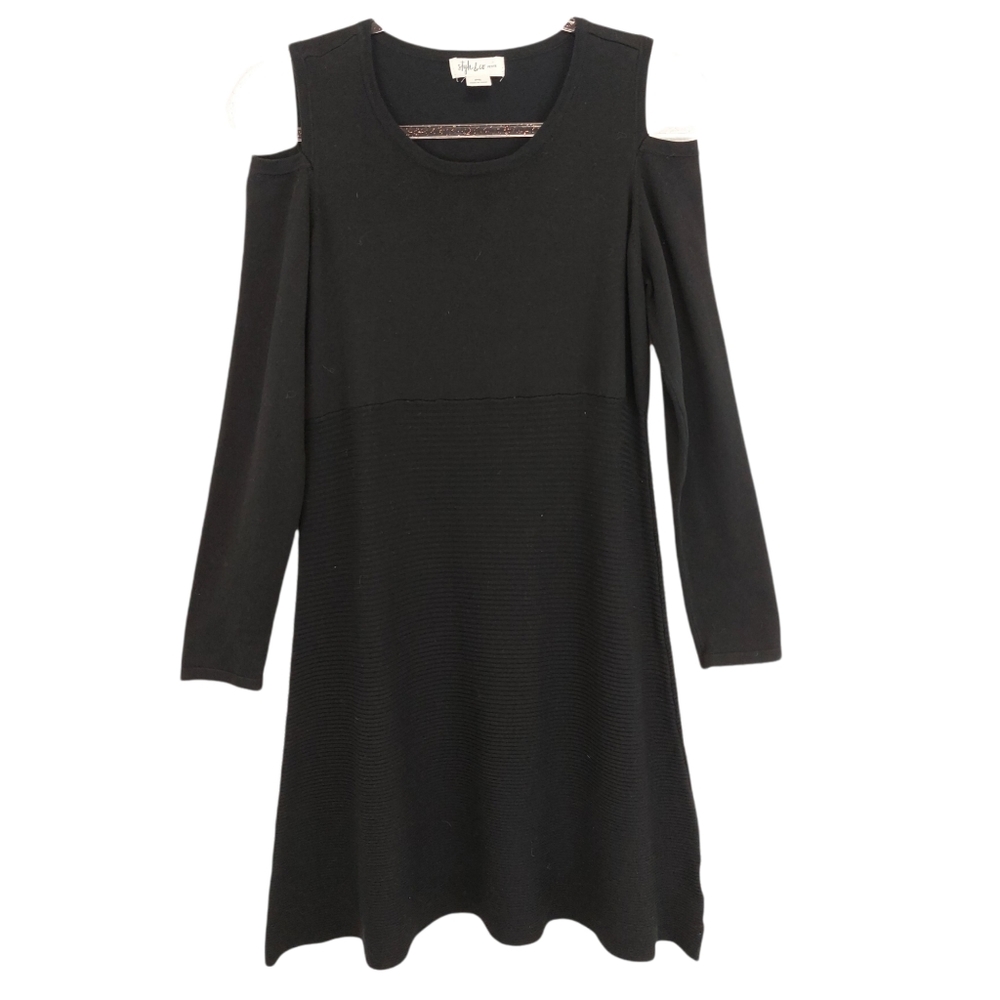 Cotton Knit Sweater Mini Dress Pullover Jumper